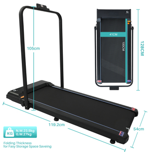 MaibuFit Portable Electric Mini Treadmill Silent Foldable Walking Pad LED Display Home Exercise Device Gym Heart Rate <strong>Training</strong> - Product Image 4
