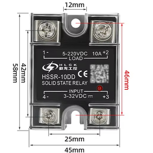 HSSR-25AA with Heat Sink <strong>DC</strong> to AC <strong>Input</strong> 20-280VAC to <strong>Output</strong> 24-530VAC 25A Ssr Relay <strong>Single</strong> Phase Plastic Cover Solid State Relay - Product Image 2