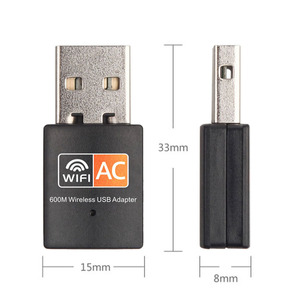 600Mbps <strong>Wireless</strong> USB WiFi Adapter Receiver WIFI Dongle PC <strong>Network</strong> Card Dual Band Wifi 5Ghz Adapter for Laptop <strong>Computer</strong> - Product Image 1