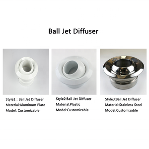Ventilation Aluminium Round Eyeball Spout Ball Jet <strong>Nozzle</strong> air <strong>Diffuser</strong> for air Conditioning System - Product Image 4