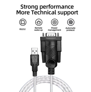 1m 1.5m 2m原始设备制造商USB2.0至RS232串行适配器DB9-Male，配有多产FTDI芯片组USB A至RS232电缆 - Product Image 3