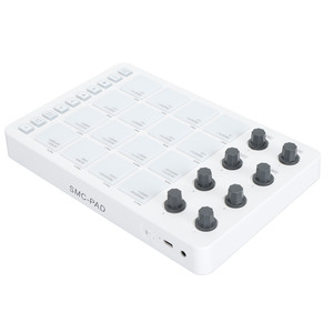 Controlador MIDI inalámbrico con 16 almohadillas de batería RGB y 8 perillas giratorias Máquina Beat Maker USB para producción de música - Product Image 1