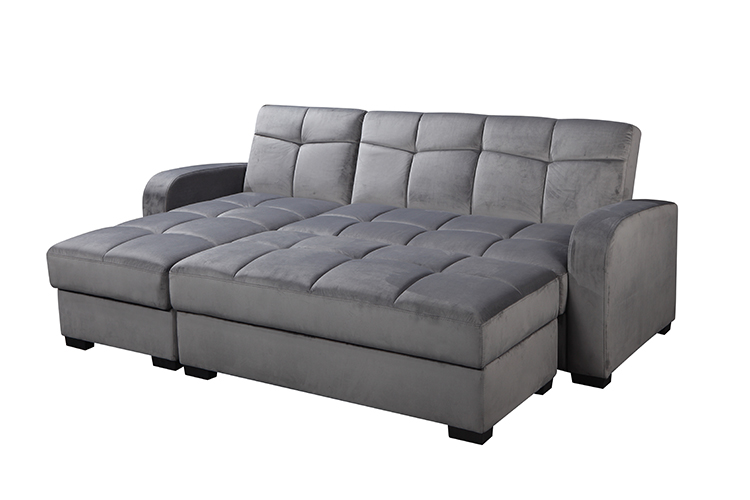 Hot sale living room modern velvet sofa luxury cum sofa