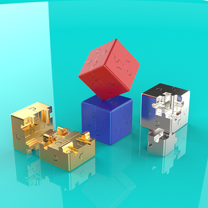 Mầm non thông minh Anh australisa tự kỷ mạnh mẽ nặng Bạc Nhiều Màu Fidget kim loại INFINITY CUBE cho trẻ em - Product Image 5