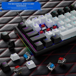 71 Teclas tipo C 70 por ciento juego de computadora con cable RGB Teclado mecánico - Product Image 6