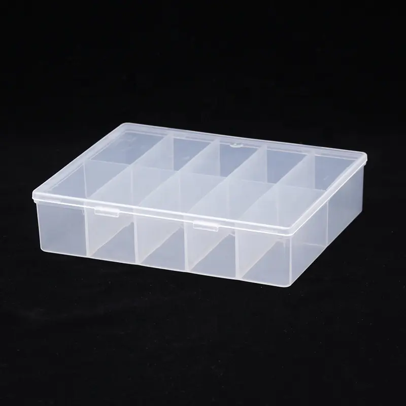 Boîte de rangement ajustable en plastique, boîte à perles de vis