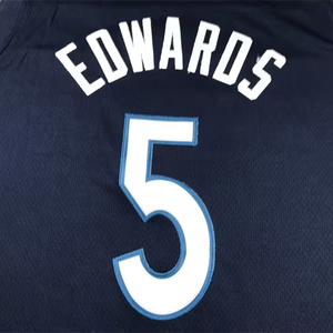 เสื้อเจอร์ซีย์บาสเก็ตบอลแบบอเมริกันปักลายเสื้อเจอร์ซีย์ใหม่ #5เสื้อเจอร์ซีย์สีดำสีขาวดำปี2024
