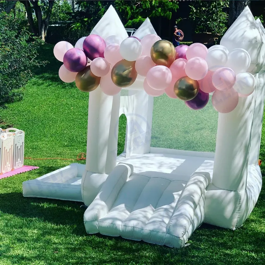 9*9 * 7ft Inflável Mini Bounce House castelo inflável com Slide e Ball pit para crianças Festas de Aniversário Ballons Design