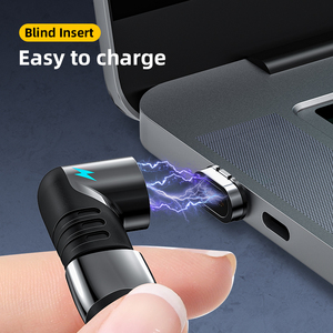 Ad1B PD 100W 480Mb/<strong>s</strong> Data Sync LED Elbow Fast Charger <strong>USB</strong> C Magnet <strong>Adapter</strong> Magnetic Type C Connector for Apple MacBook Pro Air - Product Image 2