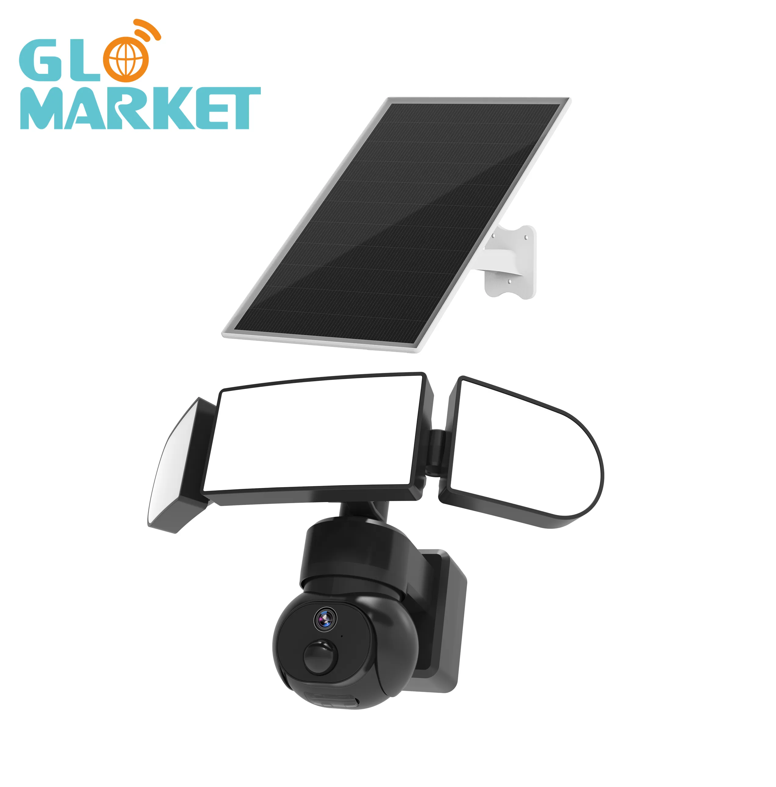 Glomarket wifi 4 gam năng lượng mặt trời đèn pha 1500 lumens PTZ an ninh máy ảnh 4MP PIR cảm biến chuyển động IP65 không thấm nước HD máy ảnh cho monitorin