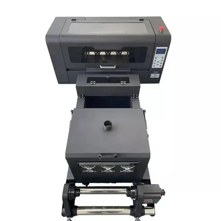 Kleines Modell mit CMYK weißer Druck Tinte multifunktionale Tintenstrahldrucker All-in-One XP600 DTF-Drucker mit Doppelkopf