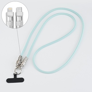 Fashionable Mobile Phone <strong>2</strong> <strong>in</strong> <strong>1</strong> Lanyard PD 60W C to C Charging Cable Zinc Alloy Lock TYPC C Cable for iPhone 16 Pro Max - Product Image 6