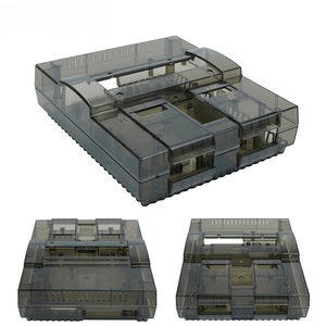 Replacement Shell Transparent <strong>Case</strong> for Nintendo SNES SFC Retro Gaming Consoles Translucent Black - Product Image 2