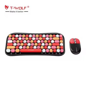 High-<strong>Function</strong> Beautiful Color Wireless Gaming <strong>Keyboard</strong> and Mouse Combo Portable Set for Girls - Product Image 2