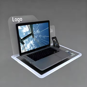 Op maat gemaakte lichtgevende <span class=keywords><strong>notebook</strong></span>-, laptop- en tablet-presentatiestandaards van acryl met <span class=keywords><strong>LED</strong></span>-verlichting voor winkels - Product Image 1