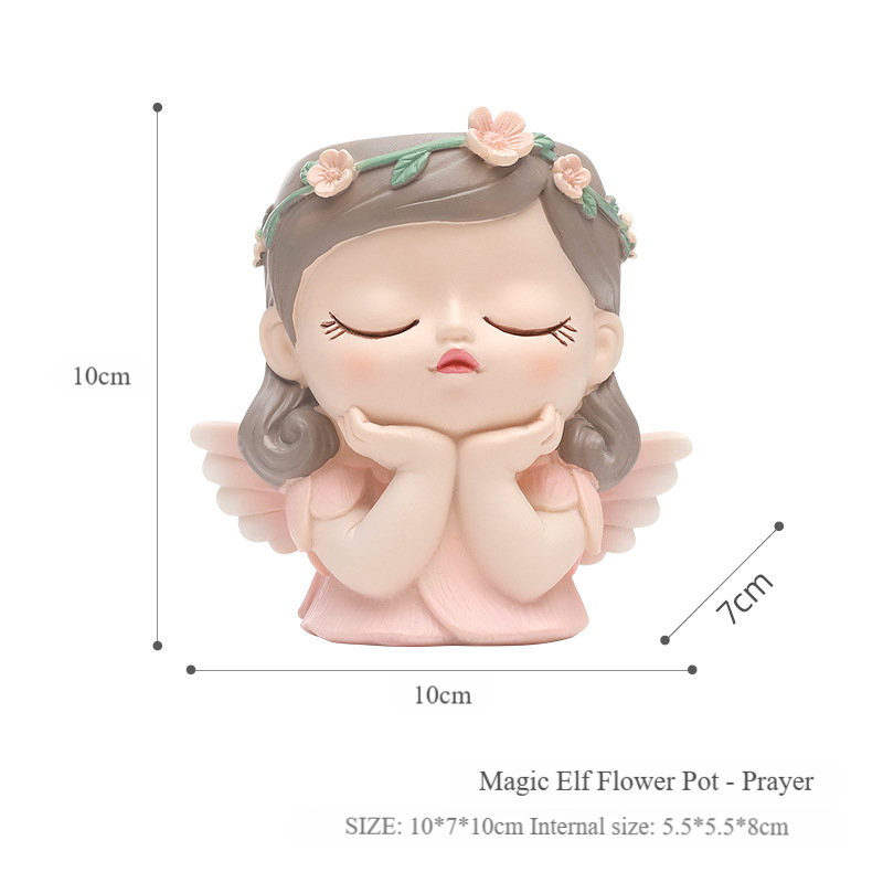 pink-Magic elf small flower pot-pray