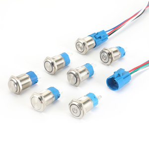 DEWO 12mm/16mm/19mm/22mm LED Metal <strong>Push</strong> <strong>Button</strong> <strong>Switch</strong> With Reset/self-locking <strong>Function</strong> IP67 <strong>Push</strong> <strong>Button</strong> <strong>Switch</strong> - Product Image 1