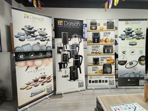 Tốt Nhất Bán Cổ Điển Nhôm Có Thể Thu Vào Roll-up Tiếp Thị Biểu Ngữ Kakemono Quảng Cáo Nền Biểu Ngữ Đứng - Product Image 5