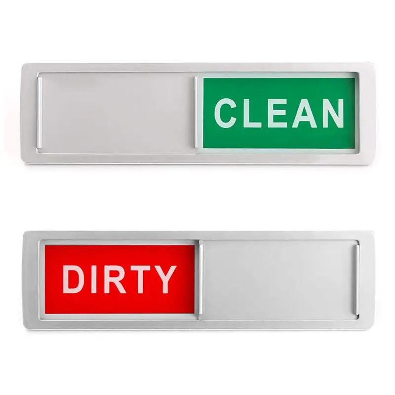 Чистый грязный магнит для посудомоечной машины, легко читаемый скользящий сменный знак, не царапается магнитный индикатор для кухонных блюд