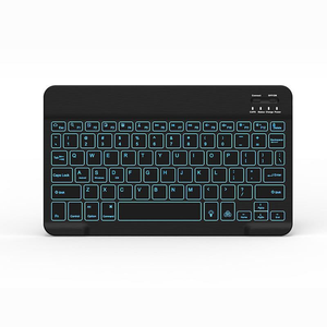 Universal retroiluminado 7 colores brillo ajustable multidispositivo delgado portátil inalámbrico Bluetooth 3,0 teclado para iOS Android - Product Image 1