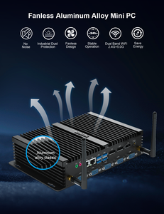 高性能Fanless Mini PC Intel Core I5 6 COMトリプルディスプレイ (HD DP EDP) デュアルDDR4新コンパクト産業用コンピュータ - Product Image 5