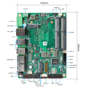 Горячая 3,5-дюймовая материнская плата J6412 dual network 6 serial GPIO board компьютерный Промышленный контроль сенсорный все-в-одном станке материнская плата - Product Image 3