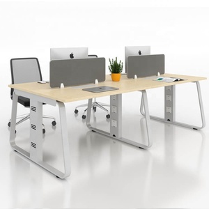Fashion <strong>Three</strong>-person Seating Workstation Desk Stand Circular Layout 3 Seat <strong>Computer</strong> Desk Frame Leg - Product Image 6