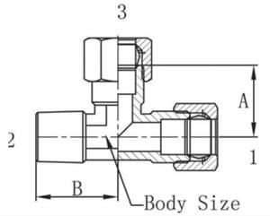 1/4金属铜三通管件压缩黄铜三通连接 - Product Image 5