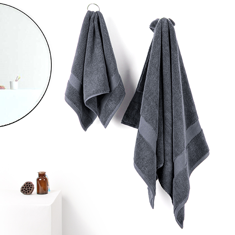 Premium soft organic 100%cotton shower or bath towel set for bathroom use