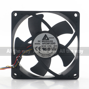 德尔塔24V 48V DC 12V 0.75A交流EC 8020 80X80X20MM 8CM球PWM高风量自动速度控制AFC0812DD-5E1H冷却风扇 - Product Image 4