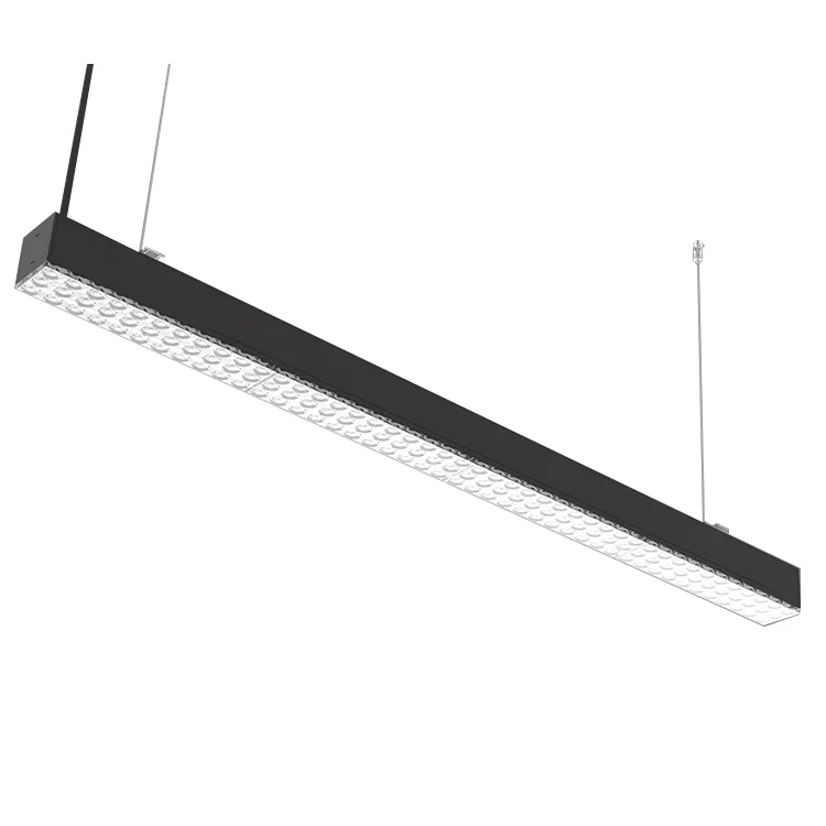 Couverture PC haute luminosité anti-éblouissement 40w 2ft lumière linéaire 4000k 5000k plafonnier blanc noir foudre pour l'éclairage de bureau à domicile