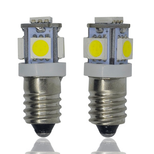 <strong>E10</strong> <strong>Led</strong> Bulb <strong>E10</strong> DC 12V 9V 6V 6.3V 3V 4.5V <strong>E10</strong> 5050 5 SMD <strong>LED</strong> Light Car Tail Reverse Reading Clearance Lamp Warm White Ice Blue