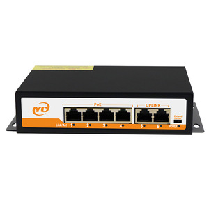 Red de monitoreo Poe Conmutador de 4 puertos de 100m + Puerto de red de 2 puertos de 100m Conectado con cámara IP - Product Image 1
