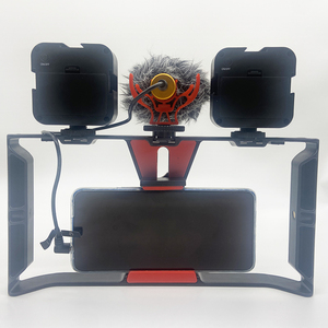 Smartphone Video Rig With Microphone Video Light Handheld Stabilizer <strong>Filmmaking</strong> Case Vlogging <strong>Kit</strong> - Product Image 2