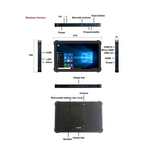 Windows 11坚固的工业平板电脑10.1英寸阳光可见1000nits亮度，工业用N5100中央处理器IP67级别 - Product Image 5