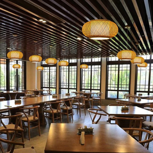 Modern sanat basit ve zarif el yapımı bambu lamba Villa için - Product Image 6