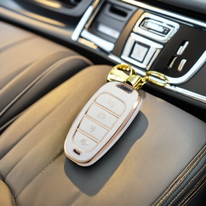 Hyundai Accent araba anahtarlık için TPU anahtar kapak 4-Button tutucu kılıf ile Tucson Verna Verna - Product Image 4