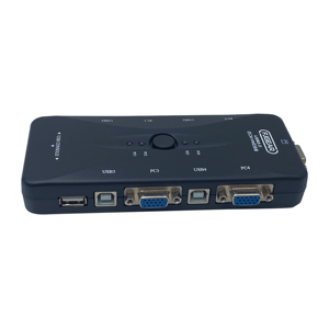 FJ-4UK FJGEAR手动4端口4进1出USB VGA Kvm交换机支持1920*1440 USB2.0 vga KVM交换机即插即用 - Product Image 1