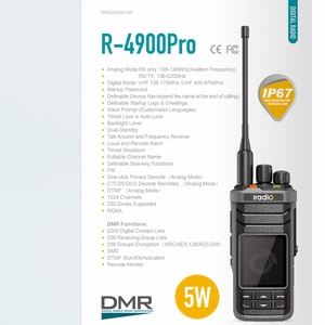 具有数字模式的高频R4900PRO手持收音机 - Product Image 1