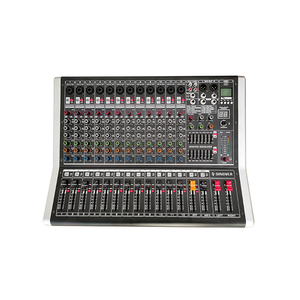 Venta al por mayor 12 canales de entrada mono 4 grupos de mezclador China consola de sonido con amplificador de potencia fabricante - Product Image 1