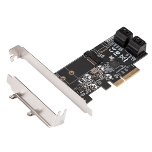 PCIe X4ถึง4พอร์ต SATA III 6G SSD HDD Controller และ M.2 B Key 2242อะแดปเตอร์ขยาย Ngff JMB 585ชิปสำหรับโซลูชันการจัดเก็บ - Product Image 3