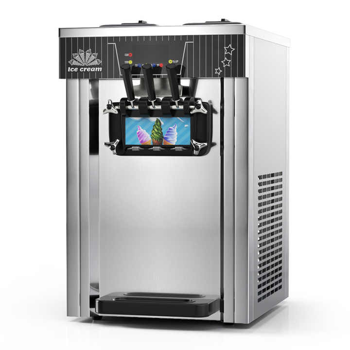 Easy-to-Operate Automatic Soft Serve Ice Cream Machine for Water Yogurt Fruit Milk Ice Cream Powder 220V
