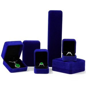 Chất Lượng Tốt Nhung Hộp Đồ Trang Sức Bao Bì Bán Buôn Vòng Cổ Mặt Dây Chuyền Vòng Đeo Tay Đám Cưới Hộp Nhẫn Hộp Đồ Trang Sức Với Logo Sang Trọng - Product Image 6