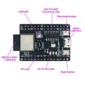 ESP32-C3 Entwicklungs platine mit Mini-1 Modul WiFi Bluetooth-kompatibles 5.0-Modul Core Board für ICs - Product Image 5
