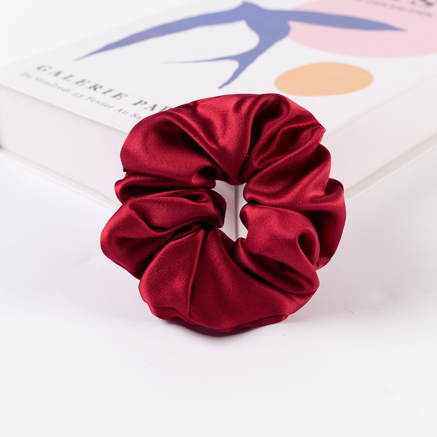 Red Silk Scrunchie 4cm