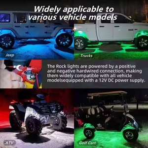 防水ボトム発光ライトブレーキターンシグナルライトLEDロックランプキット耐久性のある車の外装ネオングローキット