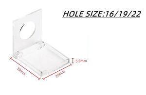 Protezione in plastica copertura trasparente antipolvere per interruttore a pulsante da 19mm pulsante in metallo - Product Image 4