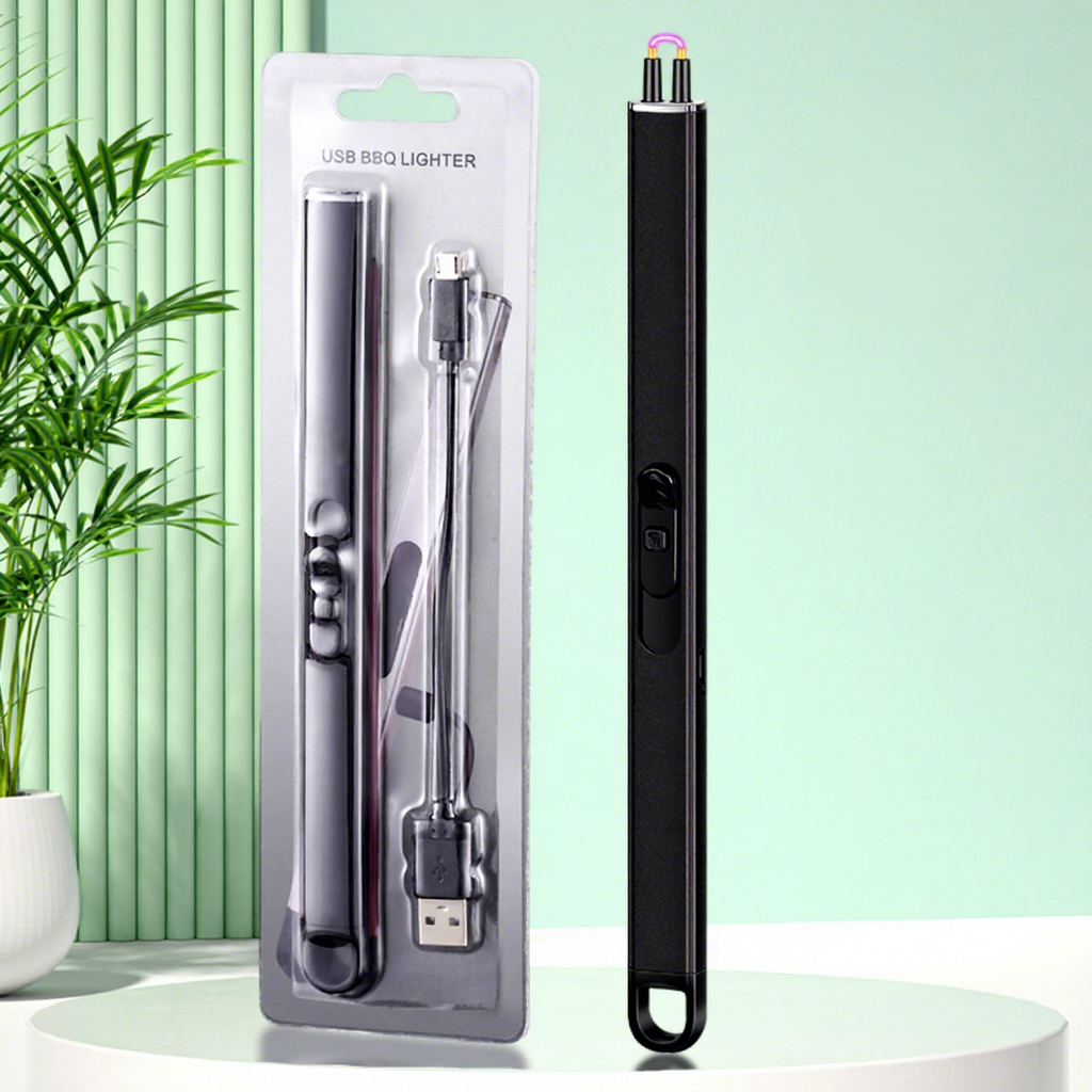 Black USB Rechargeable Pulse Lighter