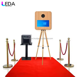 LEDA Wood Grain Third-mounted <strong>Photo</strong> Booth with Clear Image DSLR Compatible Selfie Stable Camera For Wedding Events - Product Image 1