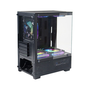ATX Micro-ATXゲーミングコンピュータケースタワーシャーシオフィスブラックコンピュータケースデスクトップ - Product Image 6